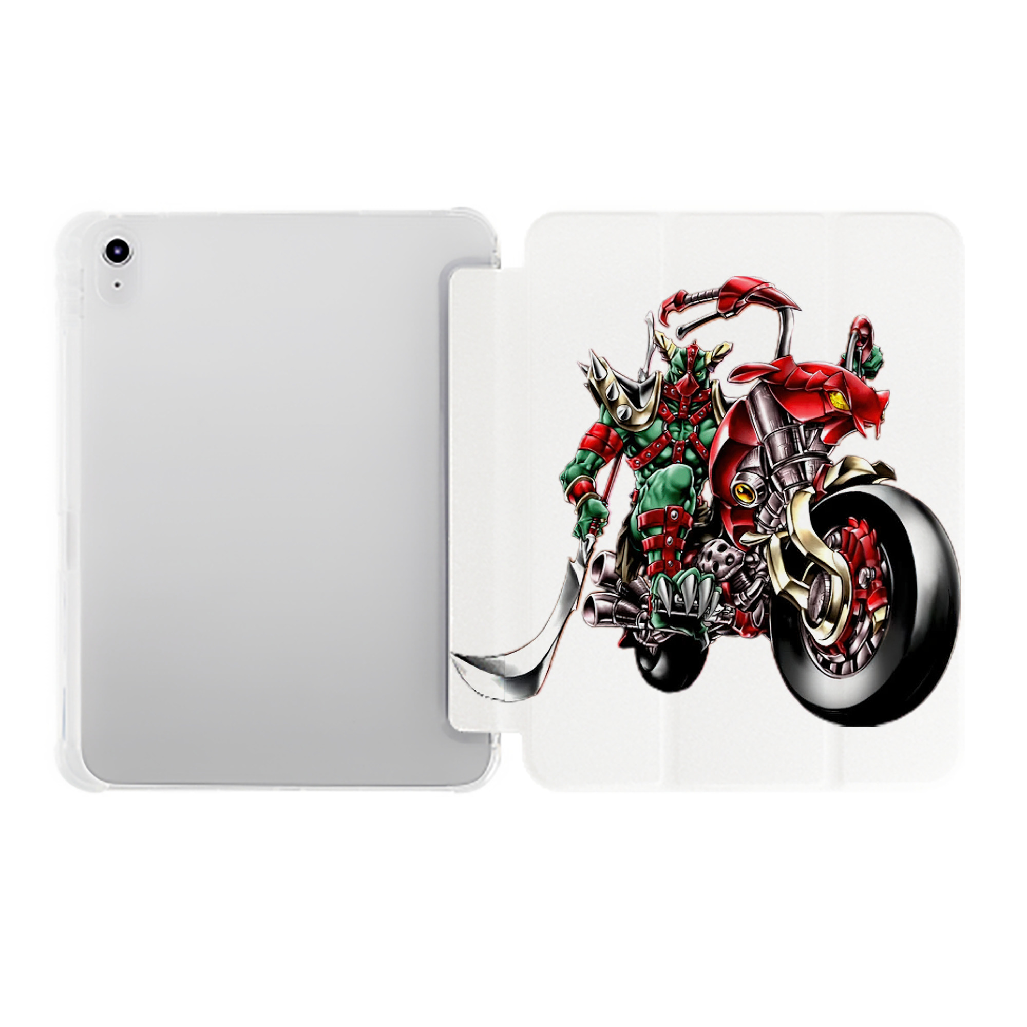 （画像用） 遊☆戯☆王 Yu-Gi-Oh! IPad ケース ペン収納付き 三つ折りスタンド PUレザー×シリコン 対応機種9.5/10.5/10.9インチ